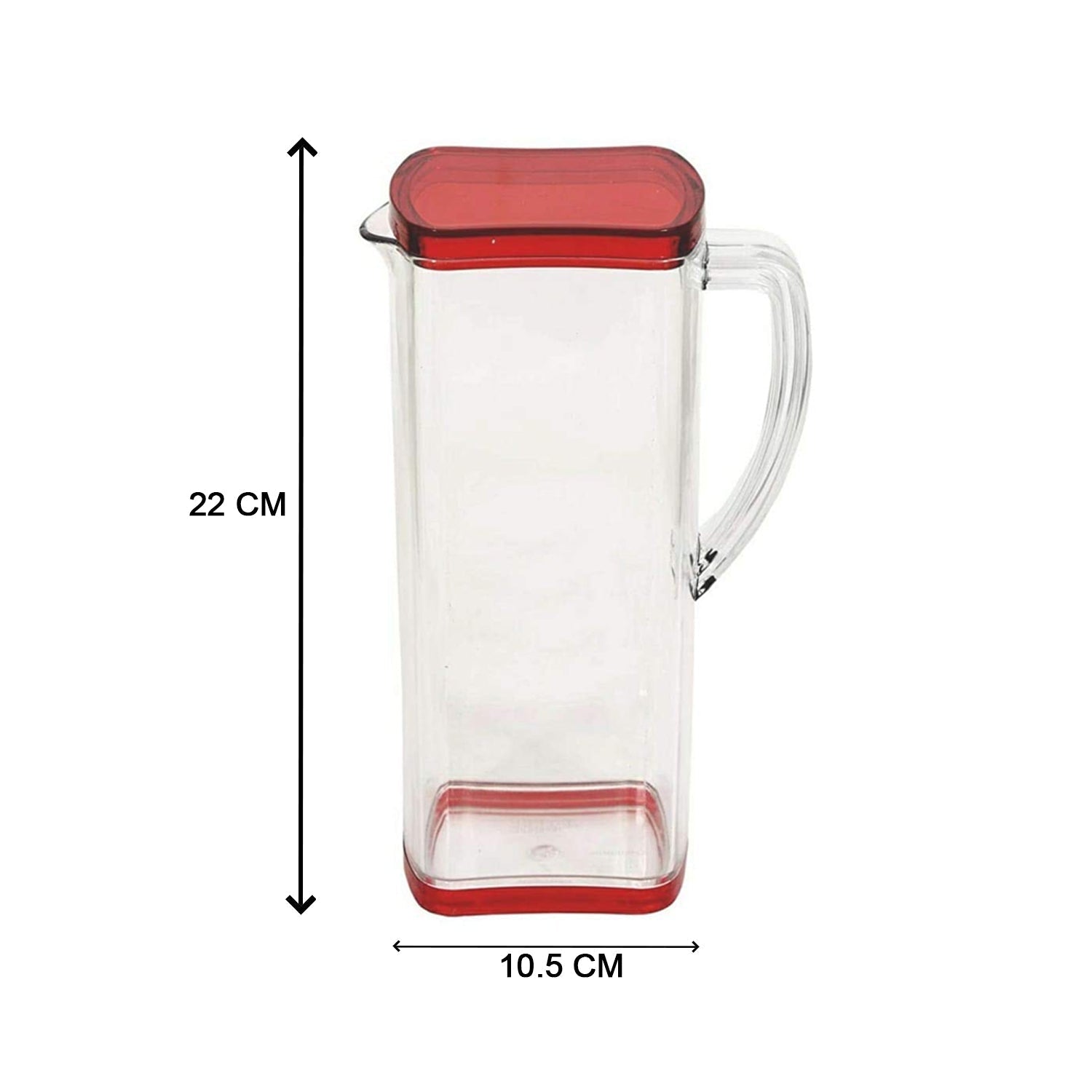Top-down view of the fridge-safe water jug with its secure, easy-open lid.