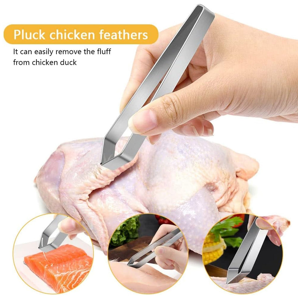 Ergonomic handle of fish bone tweezer for comfortable kitchen use