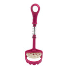 Spring push-type masher used for fruit or baby food.