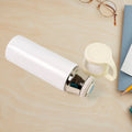 350ml stainless steel vacuum bottle with transparent lid and carry handle
