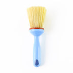 Plastic cleaning brush featuring non-slip short handle for easy grip