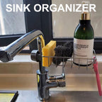 Clamp clip detail on stainless steel sink organizer holder