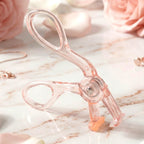 Compact makeup lash curler designed for travel and easy use