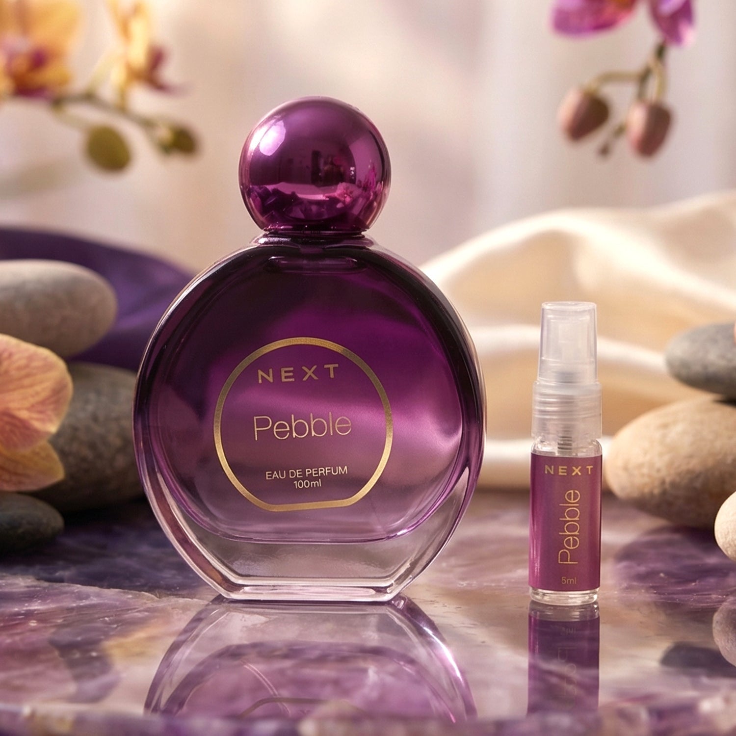 Next Premium Pebble eau de parfum 100ml bottle with elegant design