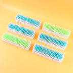 Household scrub brushes with strong bristles and wooden handles