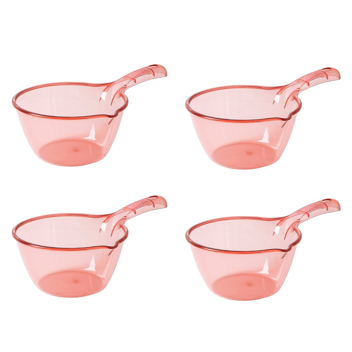 Four-piece kitchen washing and straining bowl set with non-slip grip handles