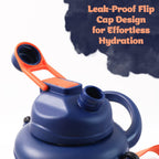 Travel-friendly sports sipper bottle with detachable strap