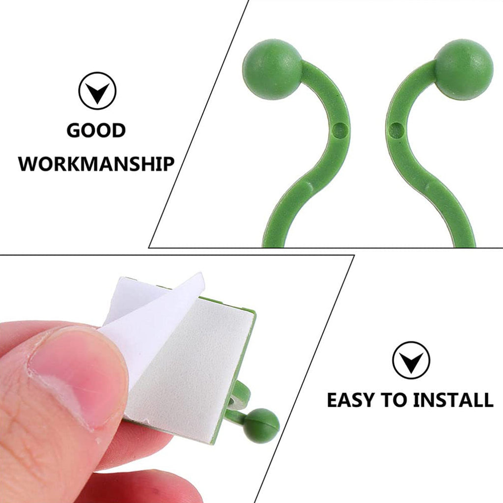 Easy-to-use plant climbing wall fixture clips for organised garden display.