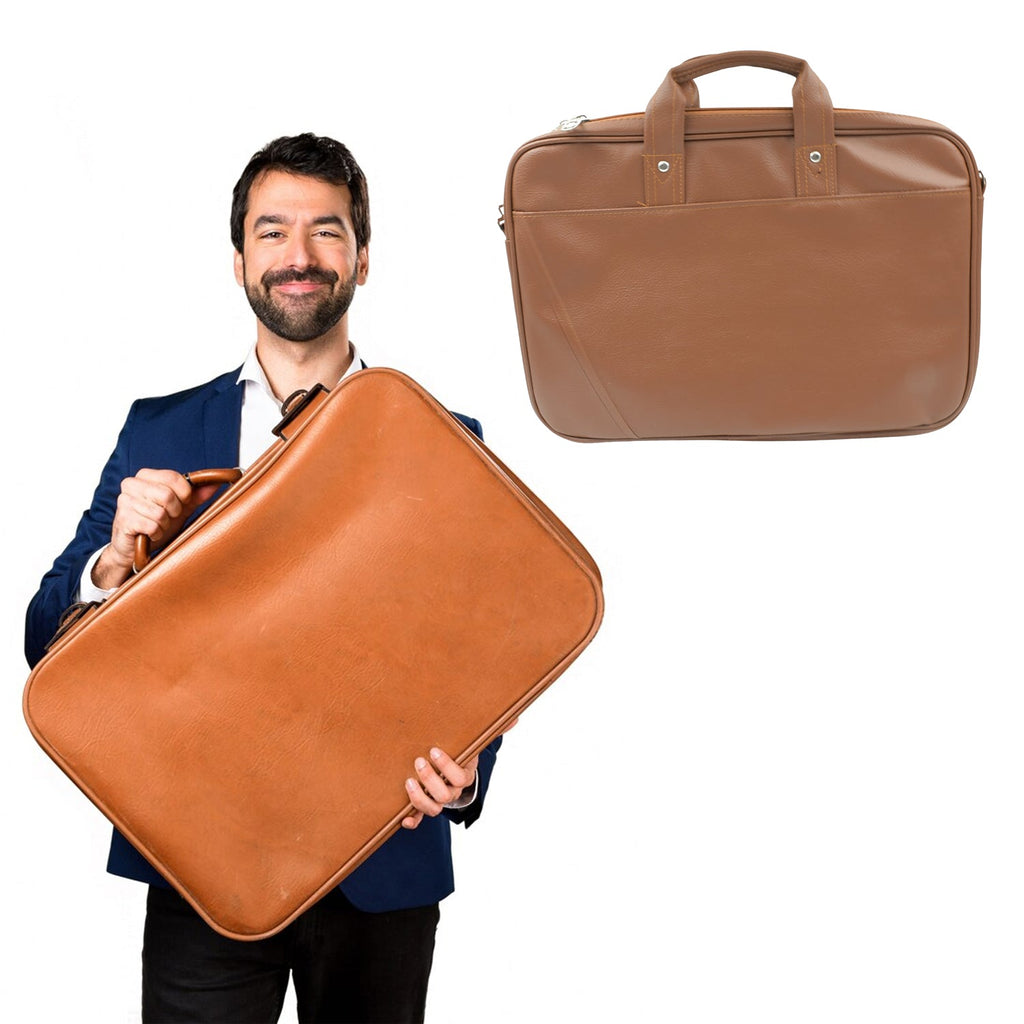 Back of the professional laptop carry bag, showcasing its ergonomic design.