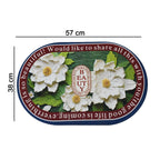 Highly absorbent bath mat in a floral 3D design, perfect for any home.