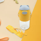 Wide-mouth design of the plastic water bottle making it easy to fill and clean.