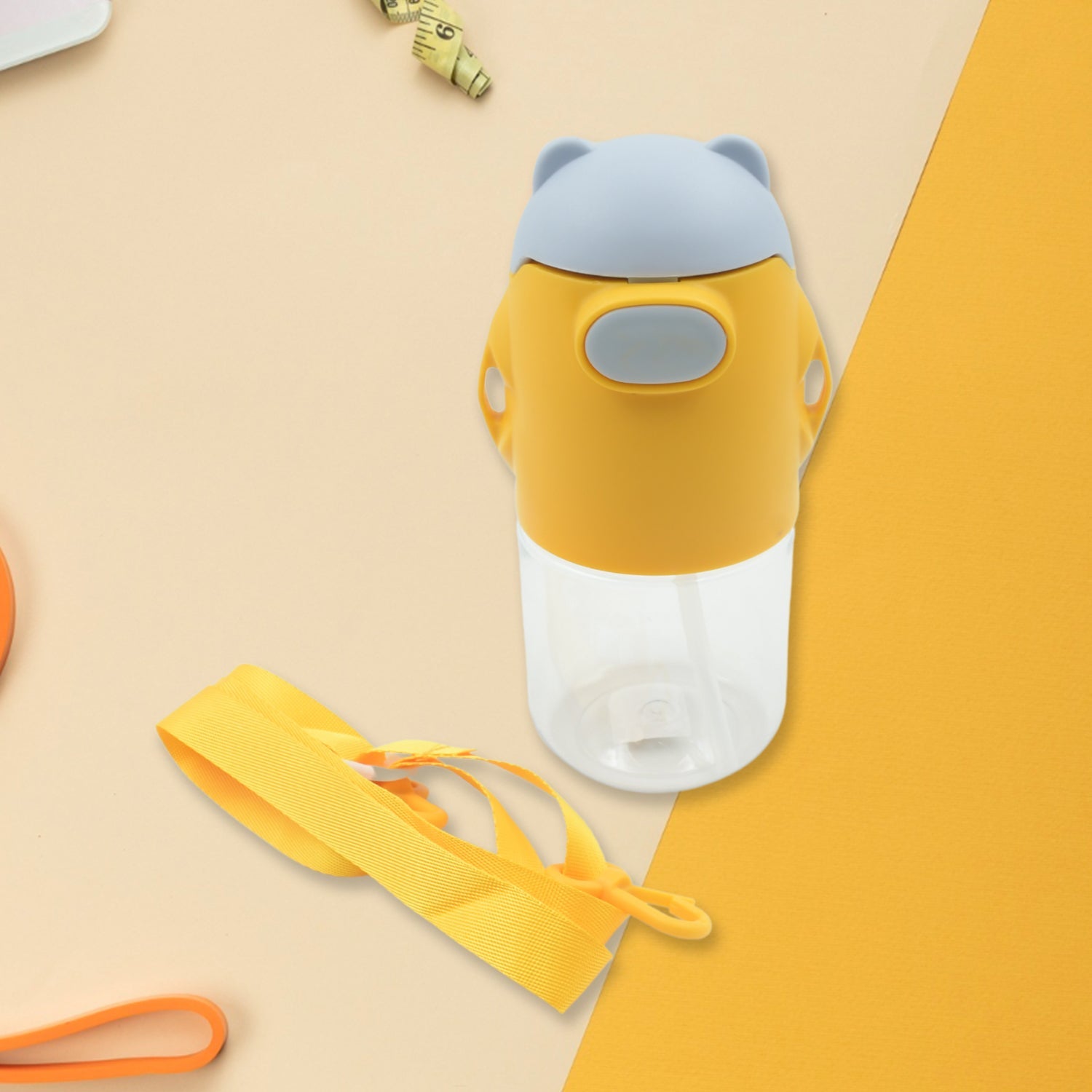 Wide-mouth design of the plastic water bottle making it easy to fill and clean.
