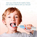 Close-up of the replaceable head on the Battery-Operated Electric Toothbrush.