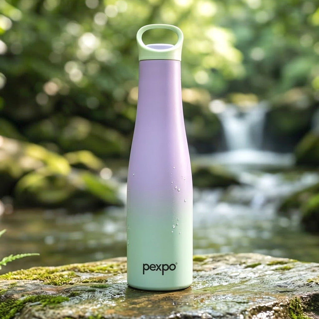 Insulated flask style stainless steel water bottle