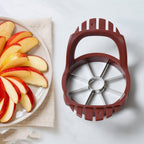 The ergonomic ABS handle of the fruit slicer, designed for a comfortable and secure grip.
