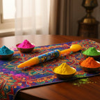 Festival-themed long range water spray gun for outdoor Holi celebrations