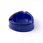 Unbreakable shiny dark blue plastic ashtray ideal for smokers