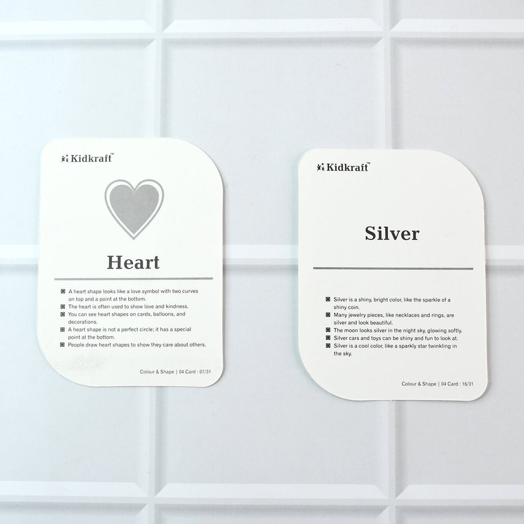 Color and shape themed flashcard collection for early childhood education
