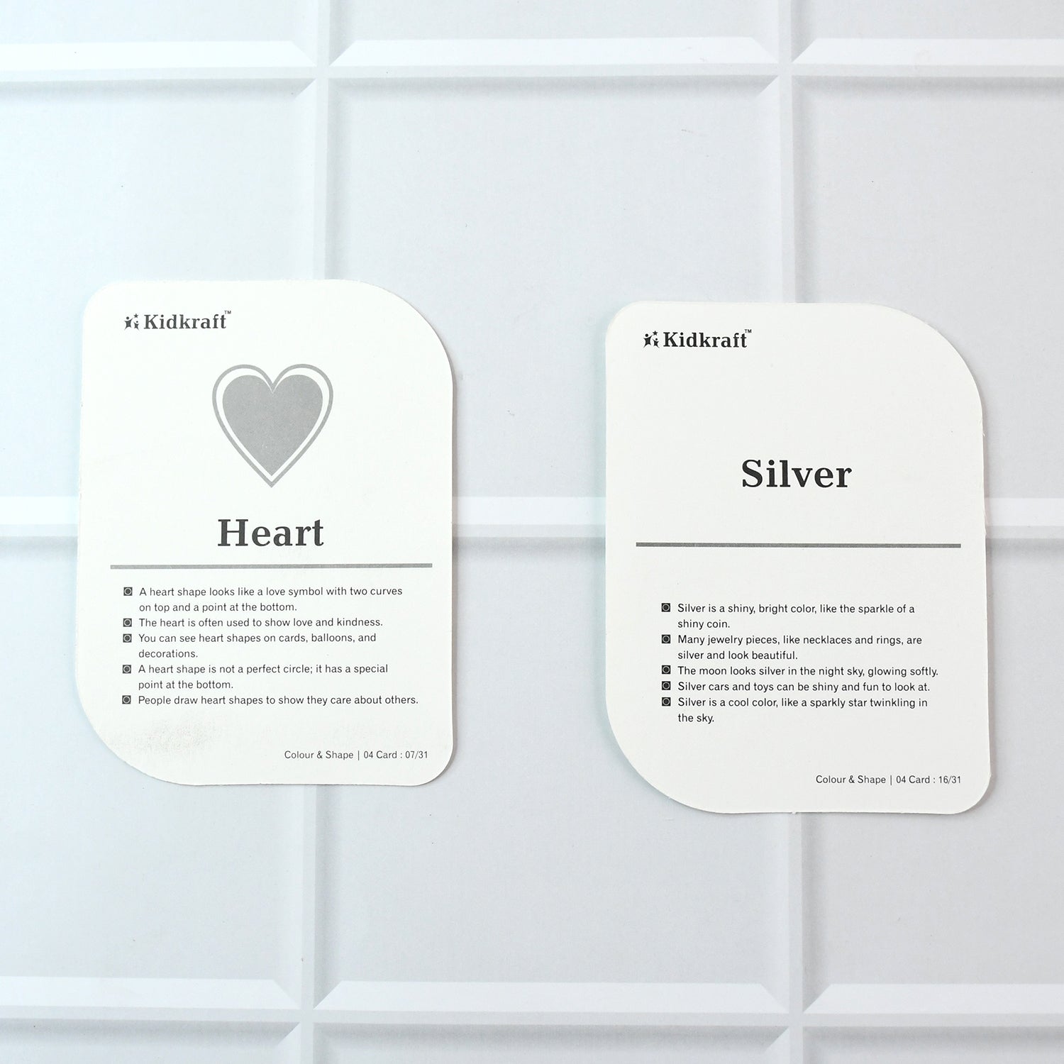Color and shape themed flashcard collection for early childhood education