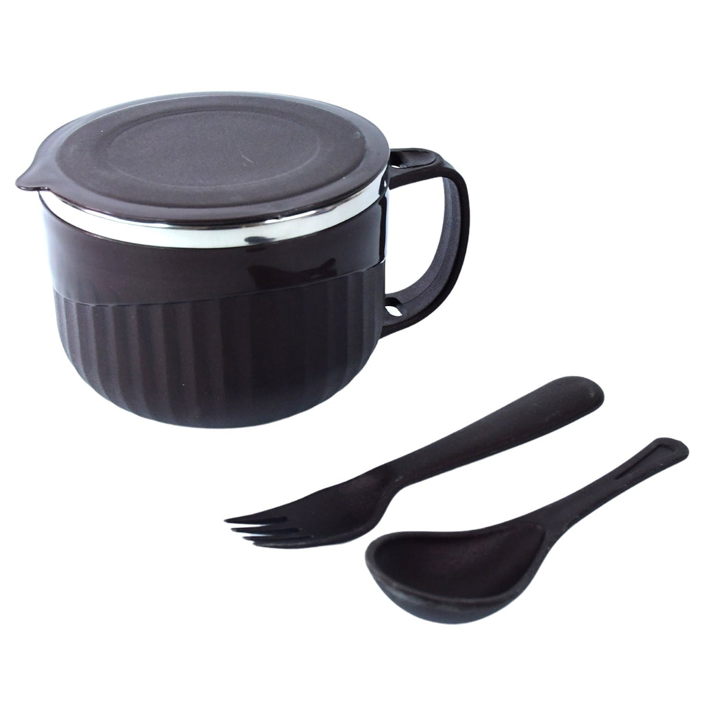 Portable stainless steel inner food container of insulated lunch bowl 650ml.
