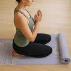 Eco-friendly cushioned non-slip yoga mat with mandala print