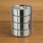 Nekza insulated tiffin with various food items inside, ready for a meal.
