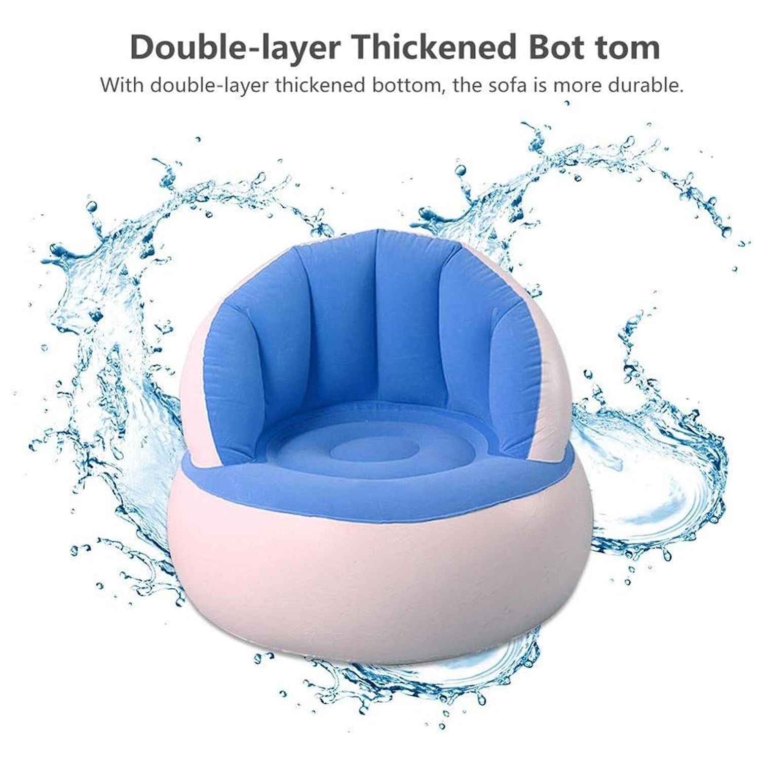 Side view of the ergonomic Kids Inflatable Sofa Chair, perfect for lounging.