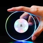 Ultra-thin LED drink coaster highlighting its sleek, slim design.