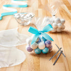 Flat clear cookie bags with neat edges for bakery treat packaging