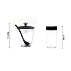 Side view of the Ganesh Spice Condiment Set, showcasing its compact design.