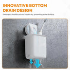 Wall mounted bathroom cup set fixed on a tiled wall
