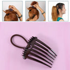Insert comb part of volumizing hair bun clip for firm hair grip