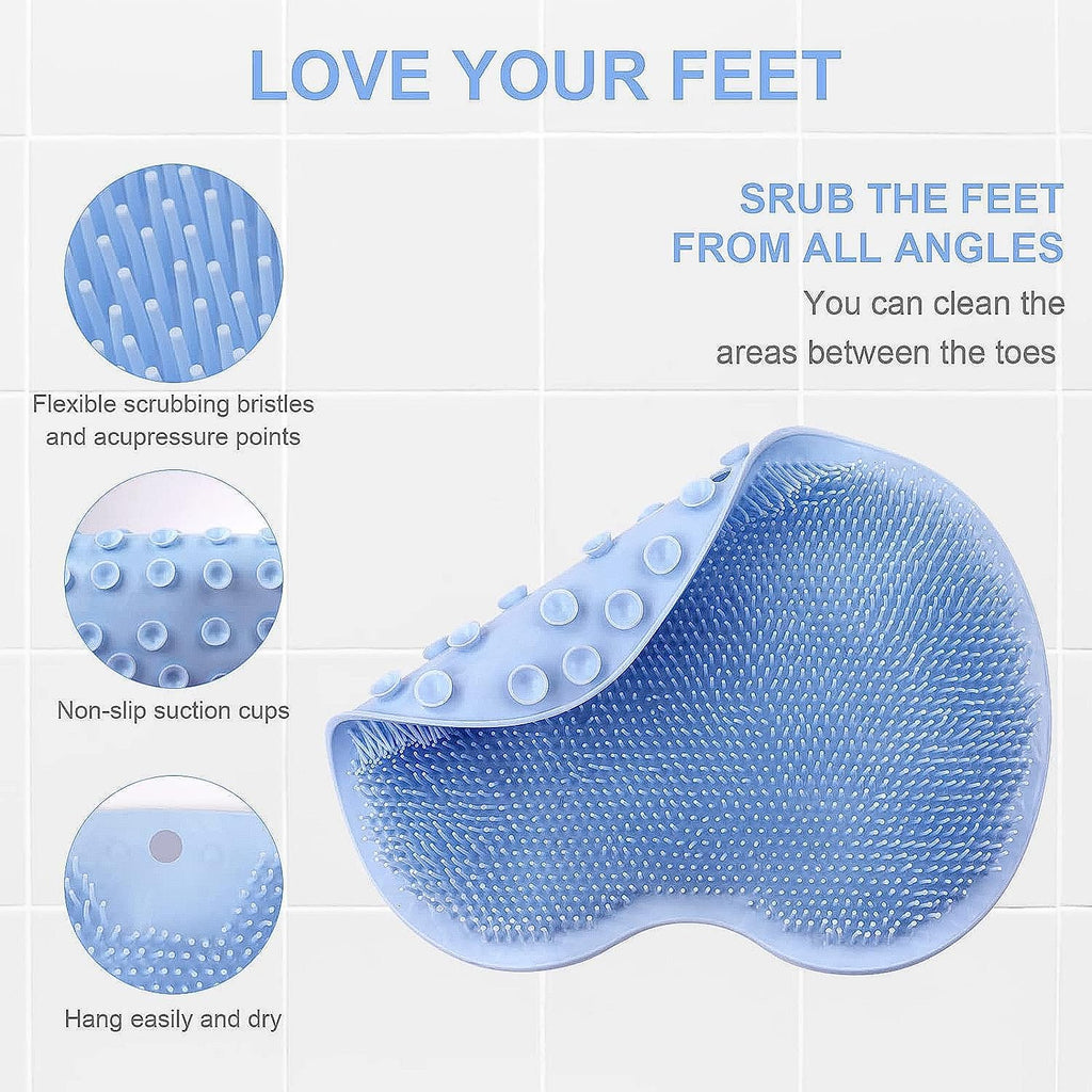 Silicone foot scrubber bath mat safe for skin and improves blood circulation