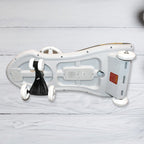 Controls and steering wheel of Police Ride-On Toy Car designed for children