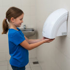 Modern wall mounted electric hand dryer with infrared sensor