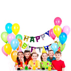 A set of 24 multicolor latex balloons ready for party decorations.