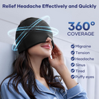 Reusable ice wrap Migraine Relief Cap, folded for easy storage.