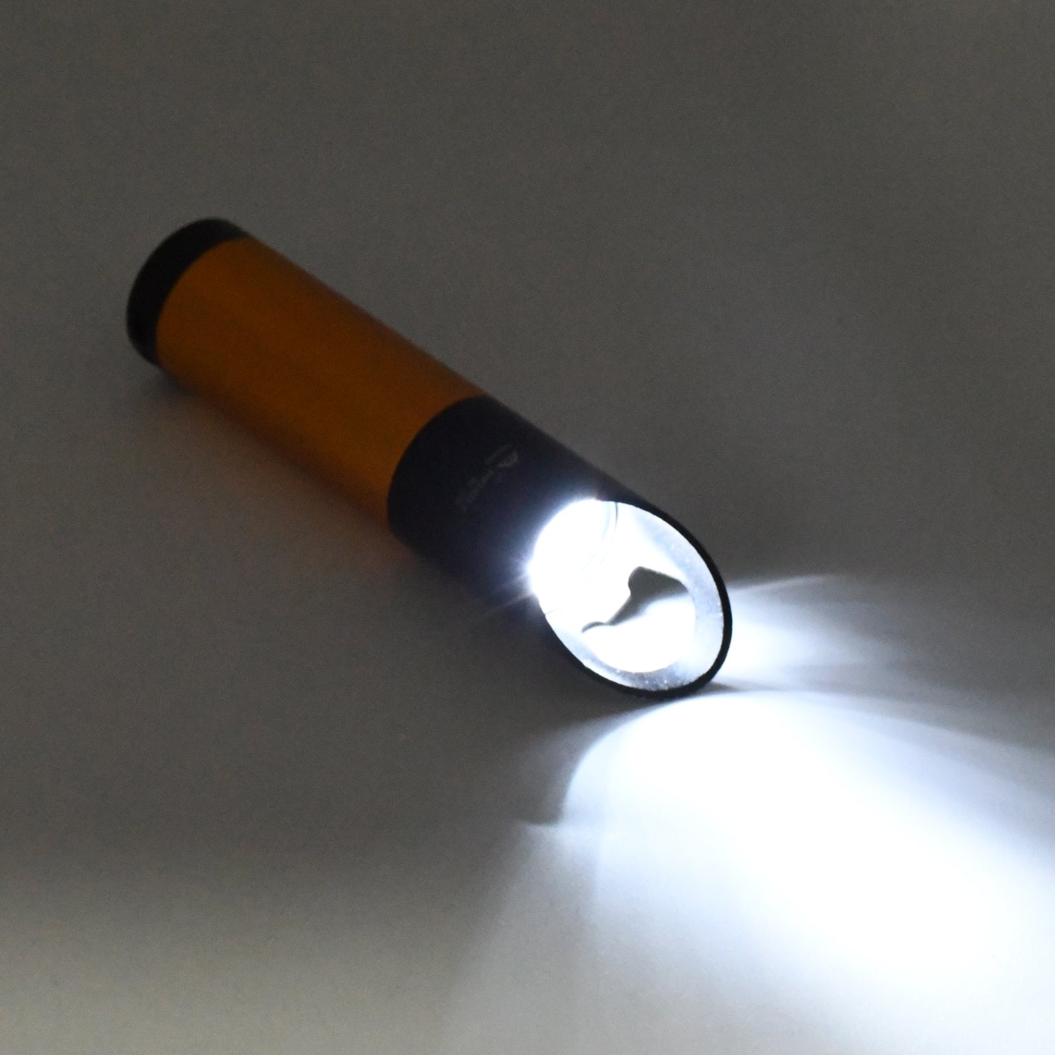 Front view of the compact Mini LED Torch, ideal for travel.