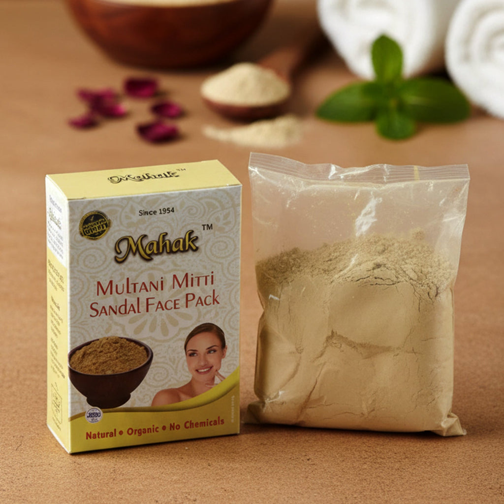 Preparing herbal face pack mix with Multani Mitti powder