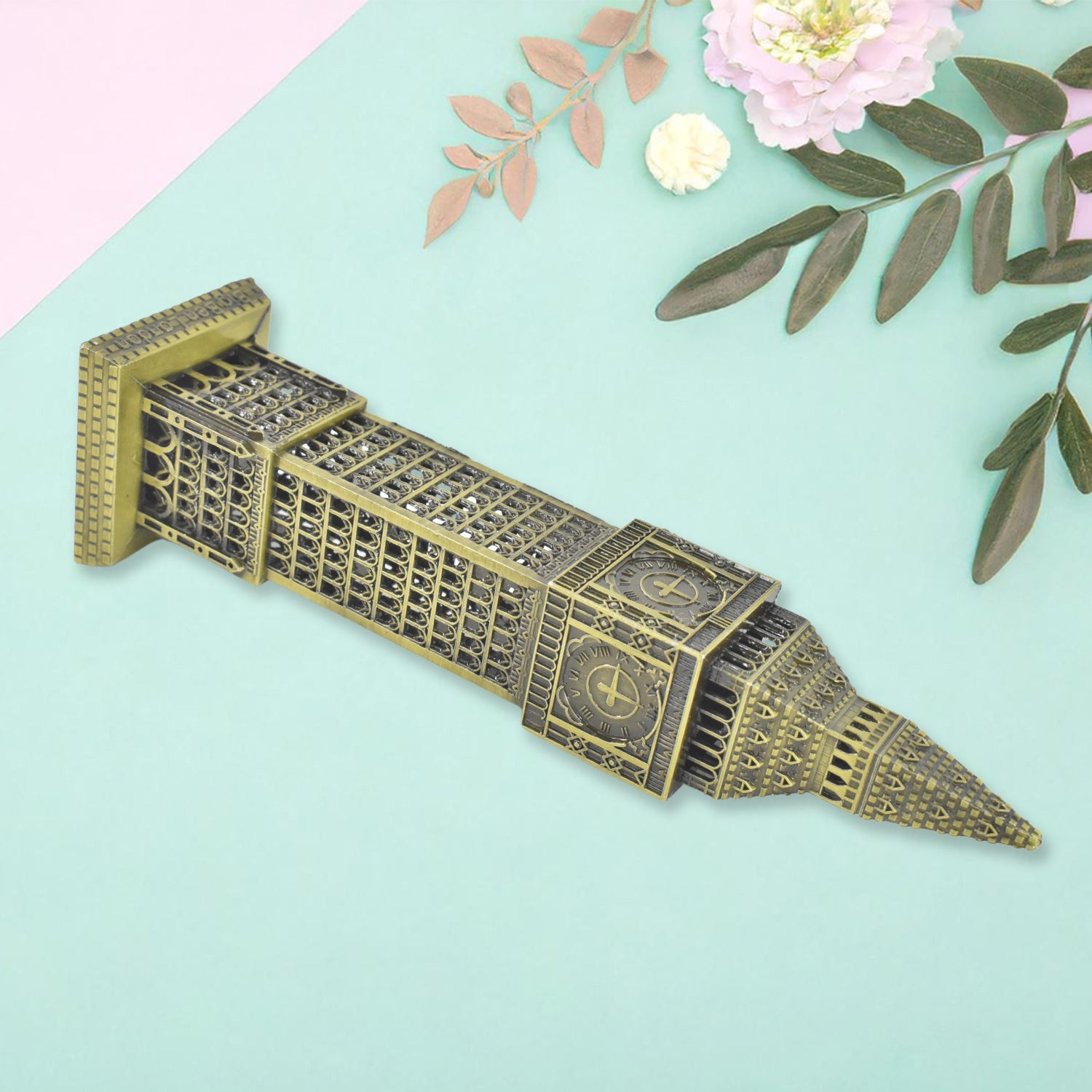 British-inspired Big Ben metal statue enhancing stylish home decor