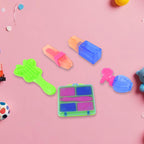 Child's hands interacting with the safe and durable pretend makeup toys.