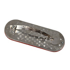 Front view of the heavy-duty steel vegetable cutter on a kitchen counter.