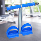 Effective leg and thigh toning exercise demonstrated with a resistance band.