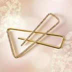 Golden tone fabric holding brooch pin ideal for shawl and scarf