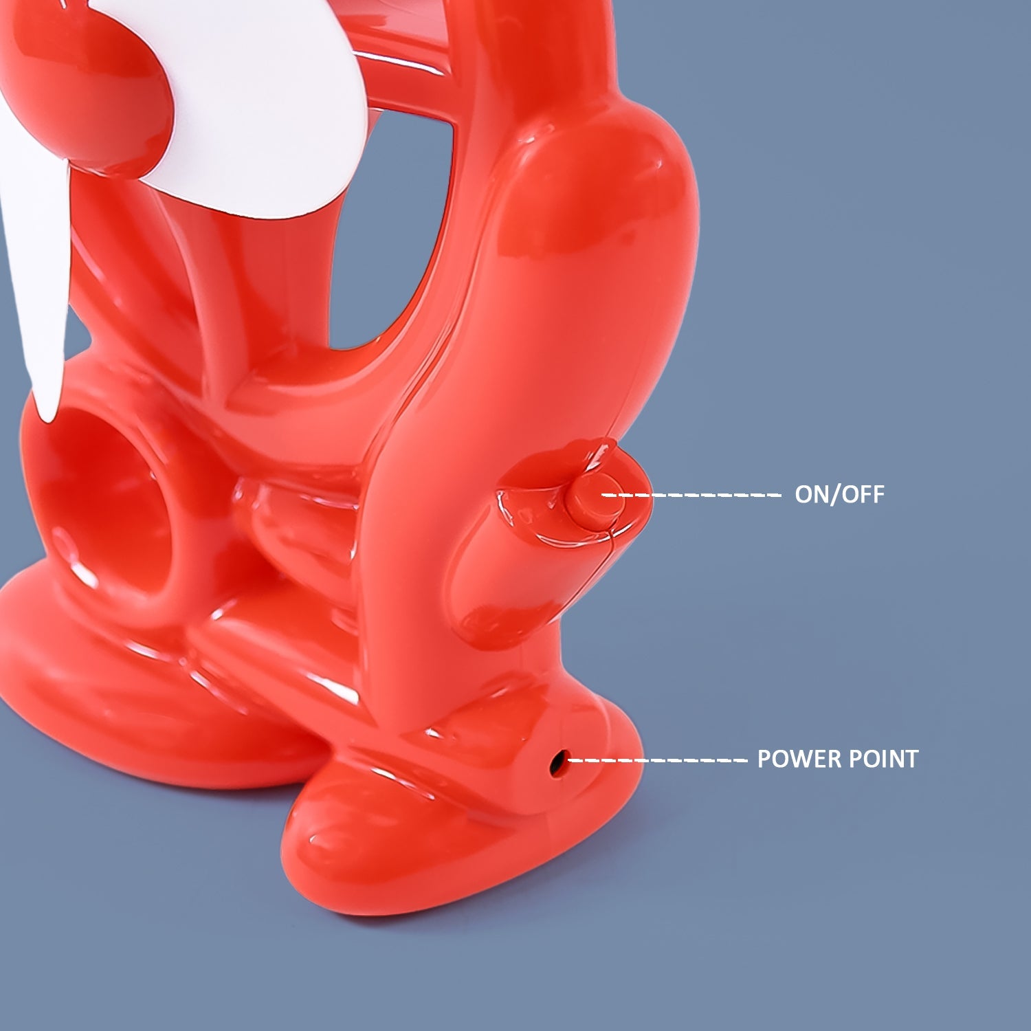 Compact red Mini Cooling USB Fan with simple, user-friendly controls.