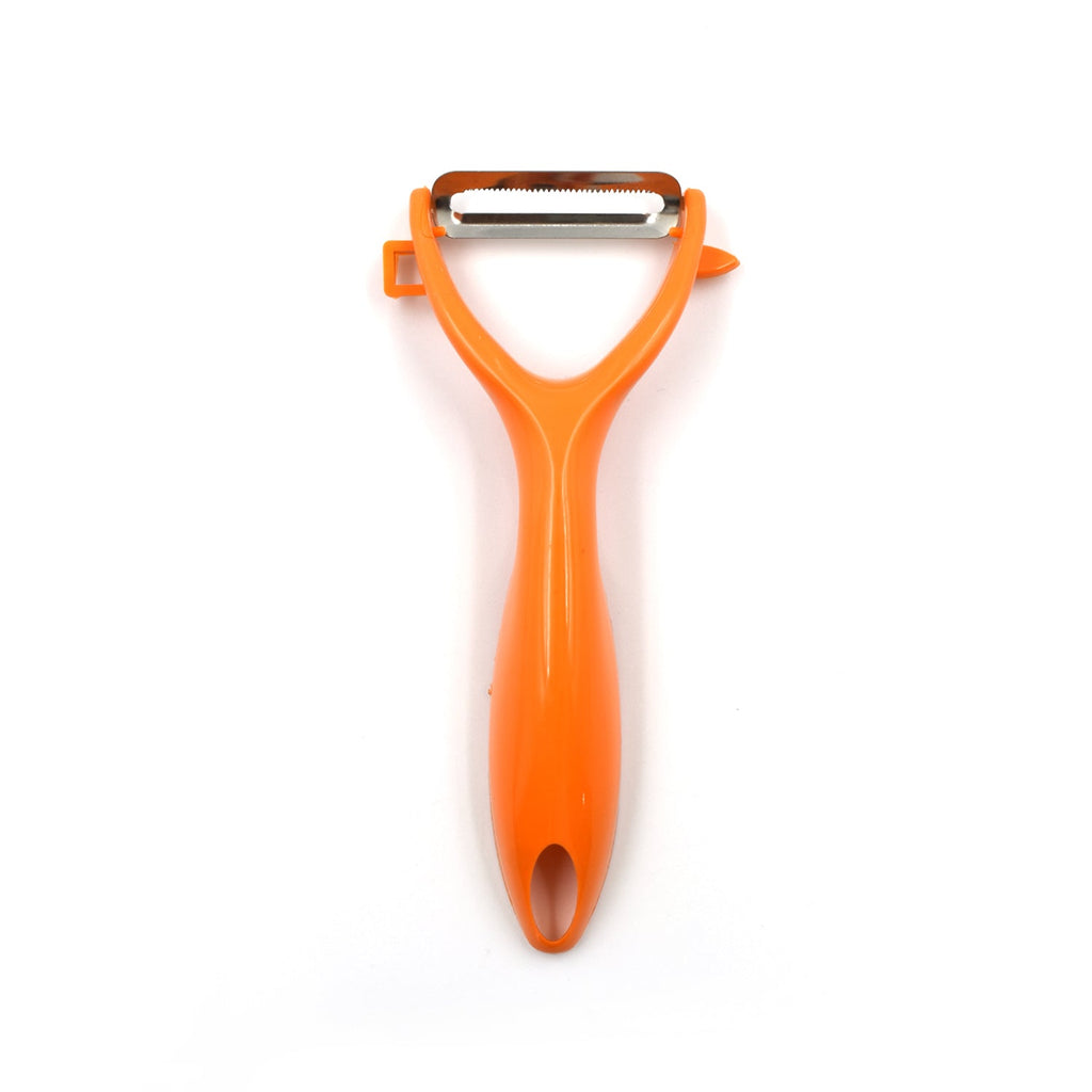 Essential kitchen tool, a modern peeler for efficient fruit and vegetable preparation.