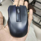 Top-down view of the sleek wired optical mouse, highlighting its simple and functional design.