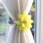 Decorative curtain tieback with floral beaded rope in mix design