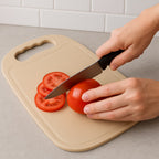 Home essentials plastic chopping board with ergonomic handle
