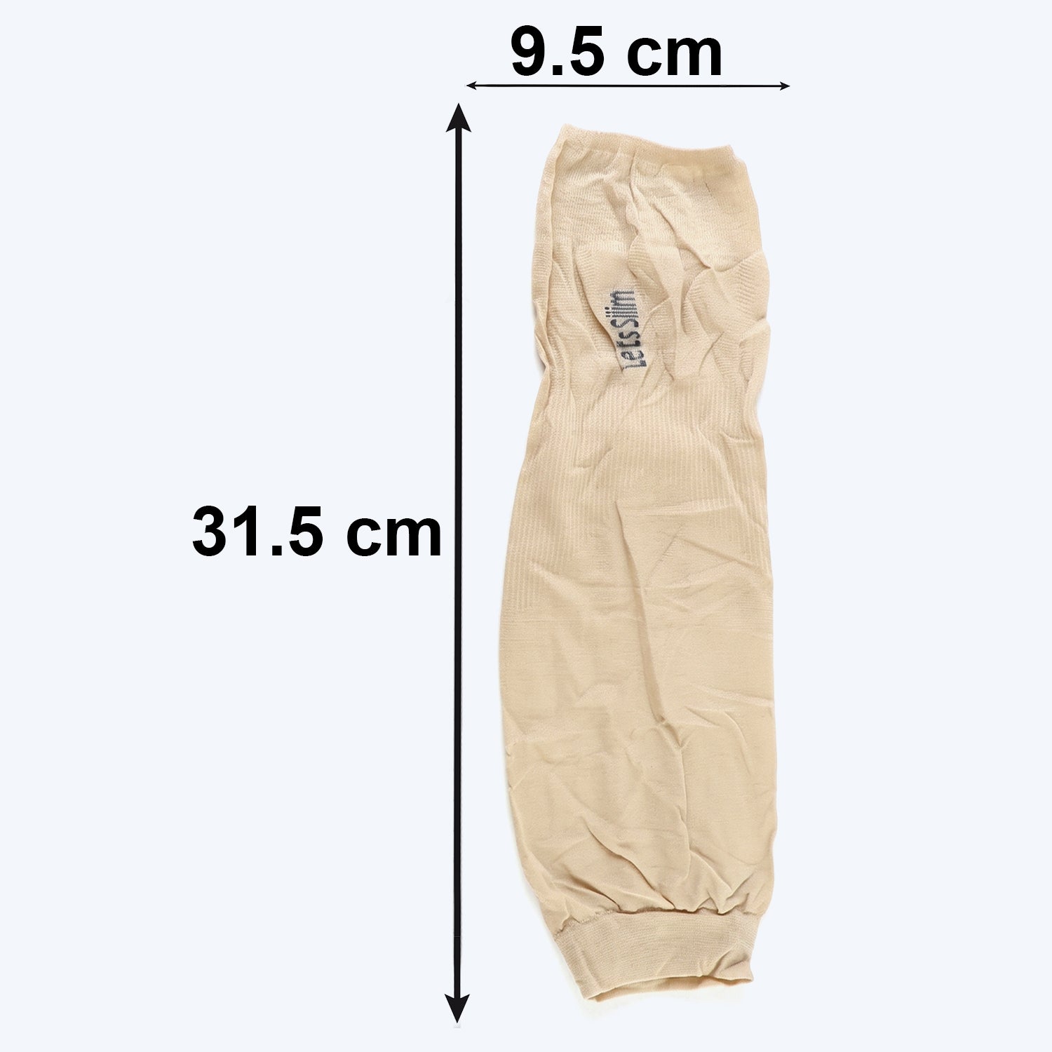 Size dimensions chart for arm sleeves